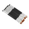 10pcs Sickle Brush, Blending Eye Brush with Double Ended Fine Angled Thin Slanted Flat Angle for Professional Beauty Cosmetic view 3