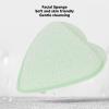 BTSEURY Facial Sponges, 2pcs Reusable Face Sponges for Cleansing, Heart Shaped Facial Sponge, Women Home Soft Exfoliating Makeup Removal Face Cleansing Sponge view 3