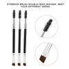 Eyebrow Eyelash Brush Comb, 4pcs Professional Soft Hair Cosmetic Double Head Eyebrow Brush Eyelashes Comb Makeup Tool view 4
