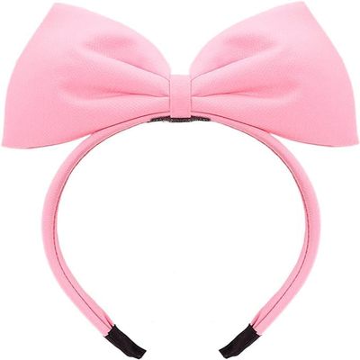 1Pc Sweet Pink Halloween Bow Headband Bowknot Hair Hoops Bands Headpiece Hairband for Women and Grils,Women Christmas Birthday Party Decorations Accessories Easy to Wear,Headbands Hair Accessories
