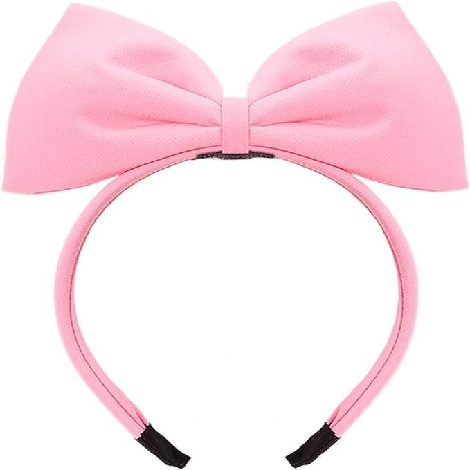 1Pc Sweet Pink Halloween Bow Headband Bowknot Hair Hoops Bands Headpiece Hairband for Women and Grils,Women Christmas Birthday Party Decorations Accessories Easy to Wear,Headbands Hair Accessories