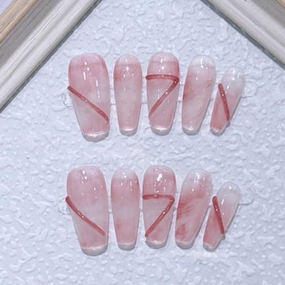 Handmade wearable nail, fake nail, nail art patch(M)