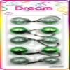 Dream World Ponytail Holder 25 MM Bead Metallic & Glitter Mix Green 5 Piece Pack view 1