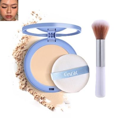 Currentlye Polvo Compacto,Polvo Compacto De Maquillaje Polvo Compacto Perfection Mate A Prueba De Agua,Polvo Compacto Perfection Mate Wet And Dry Powder Lasting Waterproof (#01)