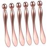BEBEMOKO 6pcs Metal Eye Cream Applicator Stylish Eye Roller and Spatula for Gentle Massaging Reducing Puffiness and Enhancing Absorption Compact Makeup Tool Rose Gold view 1