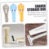 LALADEFIEE Travel Shaver Case Razor Storage Case 3 Shaver Boxes for Men Safe Convenient view 2