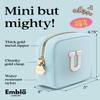 Embla Preppy Makeup Bag Travel Cosmetic Pouch, Cute Make up Case with Personalized Initial, Girls Zipper Pouch Purse Cosmetics Organizer Tote, Waterproof Travel Skincare Makeup Bag, Sky (Letter U) view 2