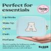Embla Preppy Makeup Bag Travel Cosmetic Pouch, Cute Make up Case with Personalized Initial, Girls Zipper Pouch Purse Cosmetics Organizer Tote, Waterproof Travel Skincare Makeup Bag, Sky (Letter U) view 3