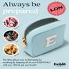 Embla Preppy Makeup Bag Travel Cosmetic Pouch, Cute Make up Case with Personalized Initial, Girls Zipper Pouch Purse Cosmetics Organizer Tote, Waterproof Travel Skincare Makeup Bag, Sky (Letter U) view 4