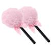 HAPINARY 2pcs Powder Puff for Loose and Mineral Face Makeup Soft Velour Cosmetic Applicators Candy Handle for Women Makeup and Travel view 1