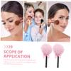 HAPINARY 2pcs Powder Puff for Loose and Mineral Face Makeup Soft Velour Cosmetic Applicators Candy Handle for Women Makeup and Travel view 3