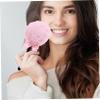 HAPINARY 2pcs Powder Puff for Loose and Mineral Face Makeup Soft Velour Cosmetic Applicators Candy Handle for Women Makeup and Travel view 4