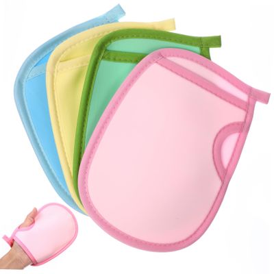 AUTSUPPL 4pcs Bath Scrubber Glove Exfoliating Mitts Massage Gloves for Body Scrubbing
