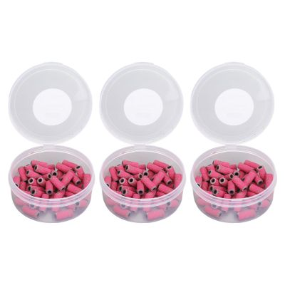 150Pcs Sanding Bands for Nail Drill, Professional Sanding Bit Nails, Nail Sanding Bands, 4 Color Coarse Fine Grit Sand Set, 80#150#240 for Remove Acrylic Nails Gel, Cuticle Dead (Rose Red)