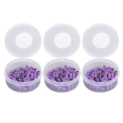 150Pcs Sanding Bands for Nail Drill, Professional Sanding Bit Nails, Nail Sanding Bands, 4 Color Coarse Fine Grit Sand Set, 80#150#240 for Remove Acrylic Nails Gel, Cuticle Dead (Purple)