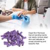 150Pcs Sanding Bands for Nail Drill, Professional Sanding Bit Nails, Nail Sanding Bands, 4 Color Coarse Fine Grit Sand Set, 80#150#240 for Remove Acrylic Nails Gel, Cuticle Dead (Purple) view 2