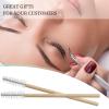 300PCS Disposable Mascara Wands Spoolie Brush Bamboo Eyebrow Brushes Eyelash Extension Applicator Makeup Kits.myaokue-up(White) view 3