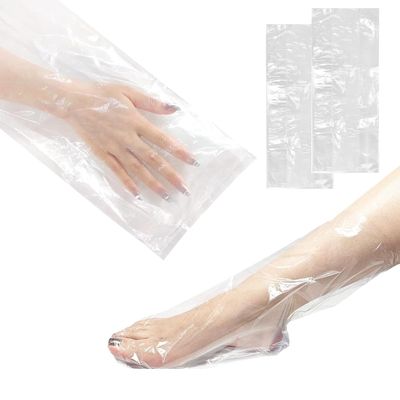 764 Count Paraffin Wax Bags for Hands and Feet, 4 Rolls (12" x 17")  Disposable Liners for Paraffin Wax Machine, Bath Gloves for Spa, Hand & Foot Therapy, Moisturizing Treatment