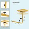 Salon Tray for Hair Stylist Steel Salon Tray Attached to Chair 360 Degree Rotating for Barber Chairs Hairdressing Tools Tattoo(Golden) view 3