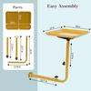 Salon Tray for Hair Stylist Steel Salon Tray Attached to Chair 360 Degree Rotating for Barber Chairs Hairdressing Tools Tattoo(Golden) view 4