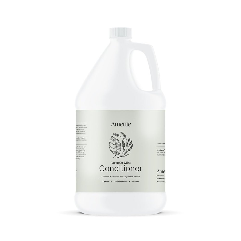 Amenie Lavender Mint Conditioner - 1 Gallon, Deep Conditioning & Hydrating, Paraben-Free & Vegan, For Smooth, Silky Hair