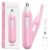 Nose Hair Trimmer for Women Rechargeable :2024 Upgrade 2 in 1 Nose Trimmer for Women, Painless Eyebrow & Facial Hair Trimmer- Dual-Edge Blades, IPX7 Waterproof, Portable for Easy Cleansing, Pink view 1