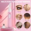 Nose Hair Trimmer for Women Rechargeable :2024 Upgrade 2 in 1 Nose Trimmer for Women, Painless Eyebrow & Facial Hair Trimmer- Dual-Edge Blades, IPX7 Waterproof, Portable for Easy Cleansing, Pink view 3