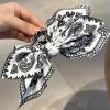 Bandana Claw Clip, Bandana Hair Clip, Boho Bow Knot Bandana Fabric Hair Claw Clip, Hair Clips Claw Clip Big Hair Bows for Women, Claw Clip for Thick Hair (A+A+A) view 3