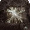 PUNRU HAIR Mens Hairpieces Hair System Toupee for Men Swiss Lace Human Hair Replacement Systems for Men Toupee Bleached Knot Real Hairline 8X10#3 Dark Brown 90% Density view 4