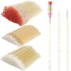 300 PCS Eyelash Extension Supplies Kit, Disposable Micro Swab,Crystal Eyebrow Spoolie Lash Brush, Lip Gloss Brush, Mascara Wand Applicator(colorful+gold) view 1