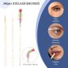 300 PCS Eyelash Extension Supplies Kit, Disposable Micro Swab,Crystal Eyebrow Spoolie Lash Brush, Lip Gloss Brush, Mascara Wand Applicator(colorful+gold) view 3