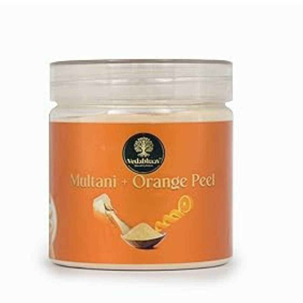 7.05oz / 200g Multani mitti Powder with Orange Peel Powder: Natural Detox and Glow Booster | Fullers Earth Powder | Fullers Earth|Bentonite Clay| Bentonite Clay Powder