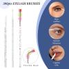 300 PCS Eyelash Extension Supplies Kit, Disposable Micro Swab, Crystal Eyebrow Spoolie Lash Brush, Lip Brush, Mascara Wand Applicatorr(colorful+black) view 3