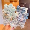 10PCS Girls Flower Hairband Set Spring Sweet Headband Hair Tie for Summer Bow Elastic Rubber Hair Bands Kids Accessories view 3