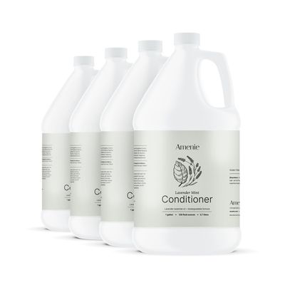Amenie Lavender Mint Conditioner - Case of 4 Gallons, Deep Conditioning & Hydrating, Paraben-Free & Vegan, For Smooth, Silky Hair