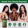 16.9 oz Castor Oil Organic Cold Pressed Unrefined Glass Bottle | 4 PCS Castor Oil Pack Wrap Organic Cotton Reusable | 2 PCS Knee Wraps & 2 PCS Breast Pads view 3