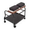 Beauty Salon Nail Foot Bath Spa Portable Trolley Cart for Foot Rest Pedicure Manicure Funiture Massage Table Salon SuppliesWith 4 universal wheelsbrown view 2