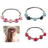 ArrErr 3 Pack Flower Crown Wreath Headband Flower Girl Headpiece Floral Hair Bands Spring Summer Hair Accessories for Princess Teen Girls Wedding Birthday Party Cosplay Bridesmaid Bride Photo Props view 1