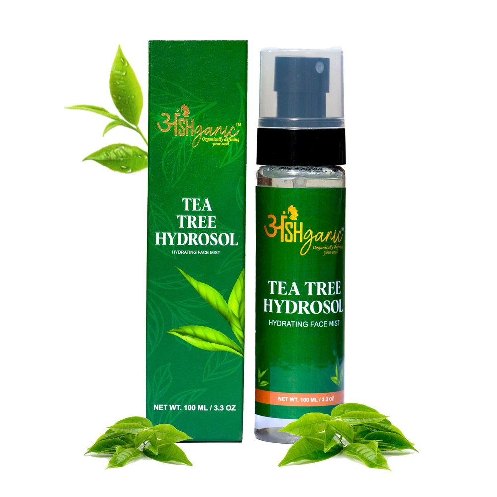 ANSHGANIC Hydrating Mist Spray for Skin and Hair enriched with Tea Tree Hydrosol Brightening Face Mist | for Hydrating, Soothing and Refreshing (100ml)