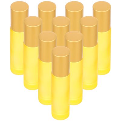 FRCOLOR 10pcs Refillable Roller Bottles for Essential Oils Eye and Perfumes Convenient Travel Stylish