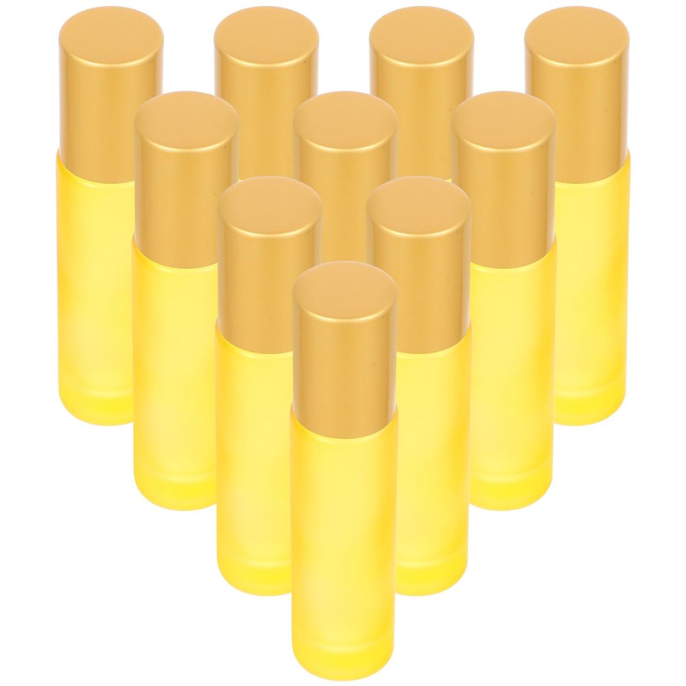 FRCOLOR 10pcs Refillable Roller Bottles for Essential Oils Eye and Perfumes Convenient Travel Stylish