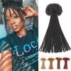 0.4 cm Loc Extensions Human Hair 100 Strands Dreadlock Extensions Human Hair Loc Extensions Dreads Extensions for Men Women Kids 6 Inch Real Human Hair Locs 1B Natural Black Handmade Permanent Locs view 1