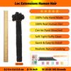 Micro Loc Extensions Human Hair 0.2 cm 10 Inch 10 Strands Dreadlock Extensions Human Hair Loc Extensions Dreads Extensions for Men Women Real Human Hair Locs 1B Natural Black Handmade Permanent Locs view 2