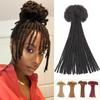 6 Inch Loc Extensions Human Hair Dreadlock Extensions Human Hair Loc Extensions Dreads Extensions for Men Women Kids 0.4 cm 60 Strands Real Human Hair Locs 1B Natural Black Handmade Permanent Locs view 1