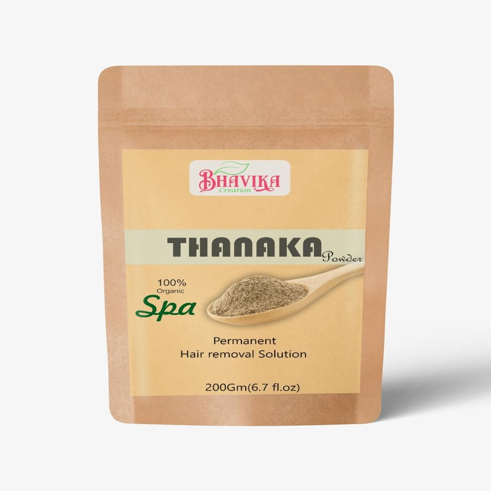 Bhavika Creation 100% Organic Thanaka Powder, 6.7 fl.oz, Permanent Hair Removal Solution