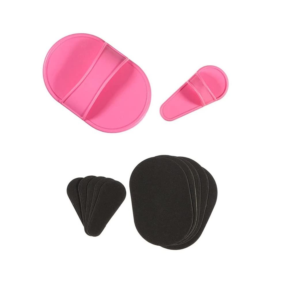 BTSEURY Hair Removal Pad Set, Exfoliation Lip Facial Hair Removal Pad for Legs Arm Face Upper Lip, Exfoliation Hair Removing Pad (Pink Random)
