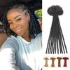 Mini Loc Extensions Human Hair 0.2 cm 8 Inch 60 Strands Dreadlock Extensions Human Hair Loc Extensions Dreads Extensions for Men Women Real Human Hair Locs 1B Natural Black Handmade Permanent Locs view 1