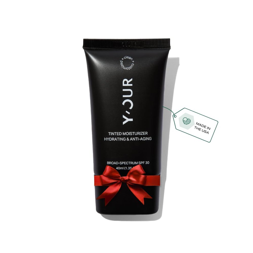 YOUR Tinted Moisturizer: Hydrating & Anti-Aging Tinted SPF 30 Makeup; Fragrance-Free, Oil-Free for Dry, Oily & Combination Skin. Made in USA. 1.35 fl. oz (Medium)