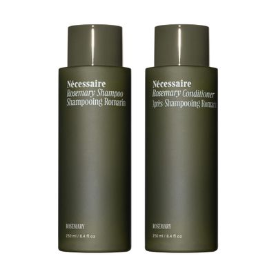 Ncessaire Rosemary Hair Duo | Multi-Protein Strengthening Rosemary Shampoo and Conditioner Set For Thinning Hair. For Women + Men. Free Of Sulfates. Color-Safe. 250 ml / 8.4 oz
