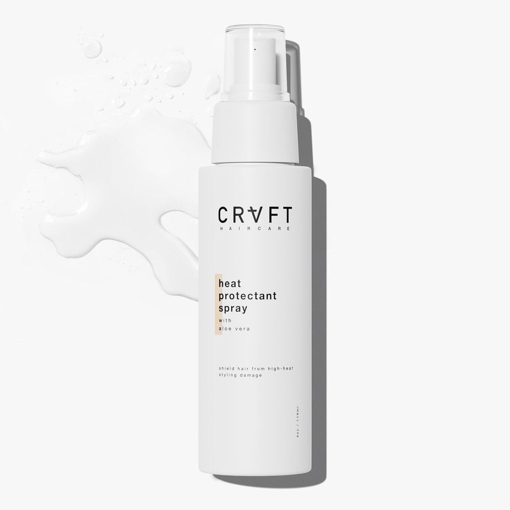 CRVFT Hair Heat Protectant Spray 4oz  Lightweight, Thermal Hair Protection Spray for Blow Drying, Flat Iron & Curling Iron  Prevents Damage/Breakage